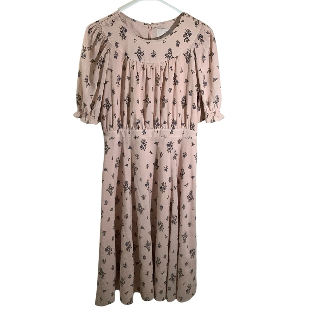 Gal Meets Glam Collection Emily Dress Pink Pleated Ruffled Lined